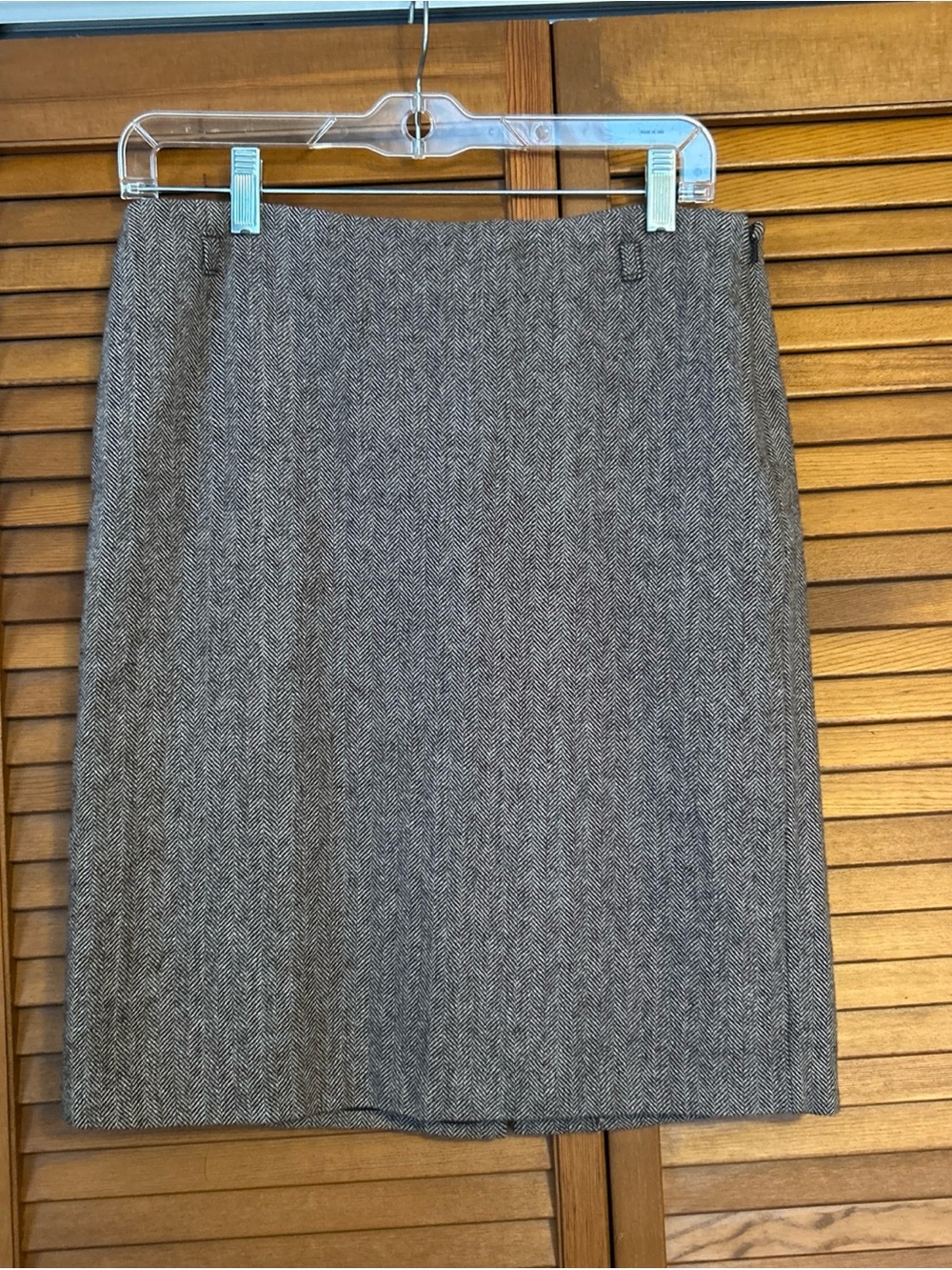 Laundry By Shelli Segal Brown Herringbone Pencil Skirt